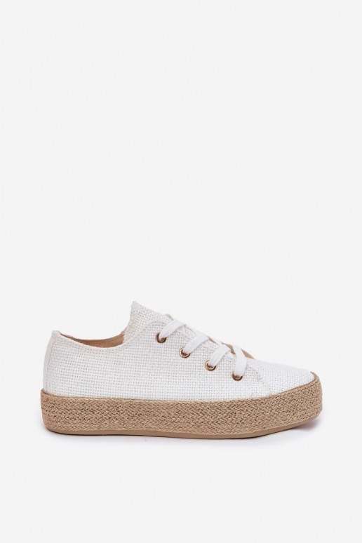 Witte platform casual schoenen Princa