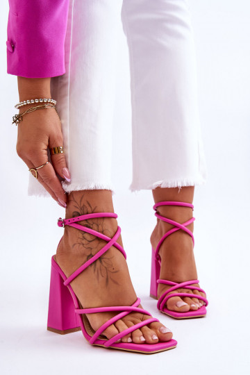 Roze hoge hakken sandalen Josette