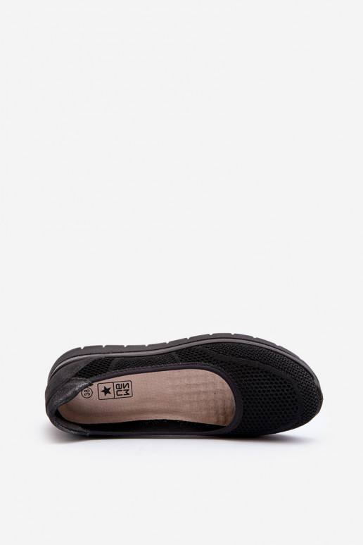 Zwarte ballerina's met platform Aviaba