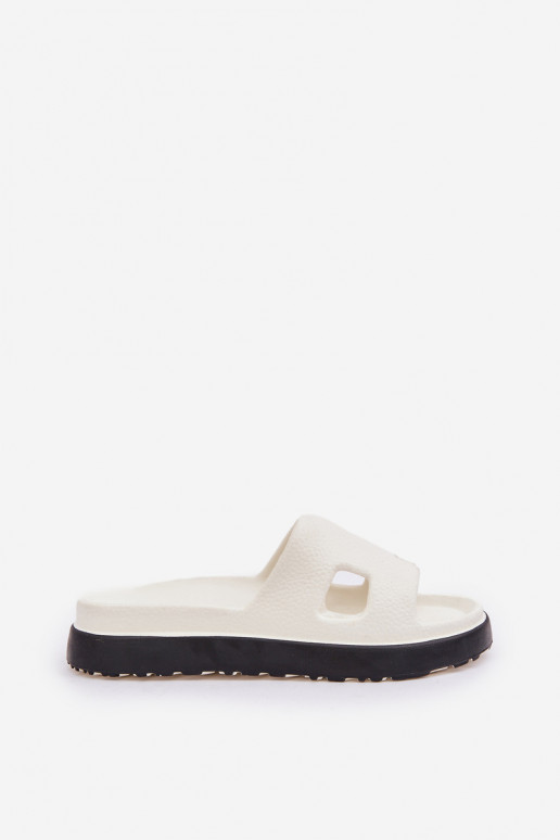 Witte lichte slippers met uitsparingen Neladith