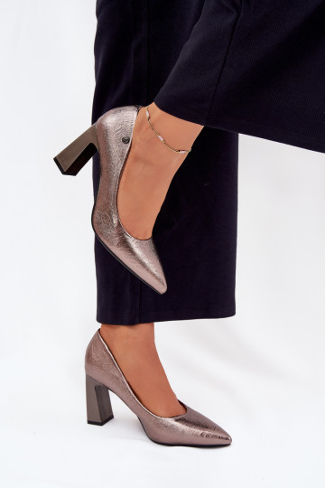 Grijze hoge hakken schoenen Vinceza 62252 2