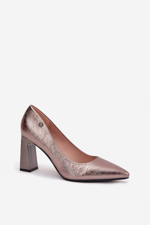 Grijze hoge hakken schoenen Vinceza 62252
