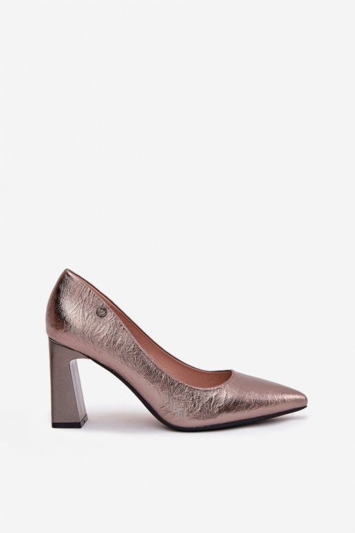 Grijze hoge hakken schoenen Vinceza 62252