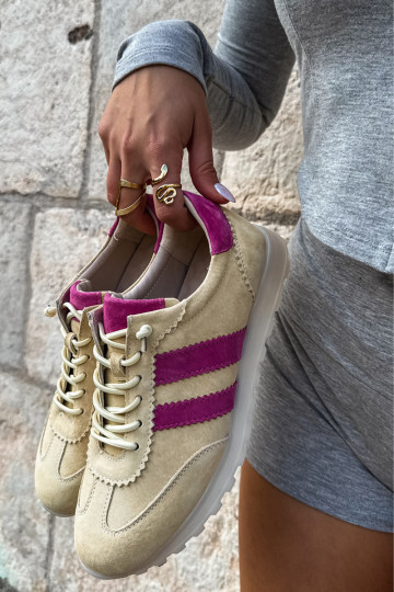 Gele suède sneakers Cuddla 2
