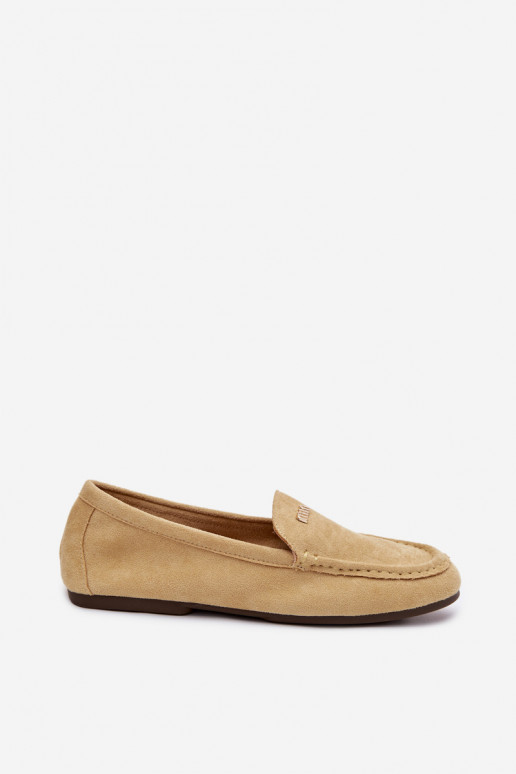 Gele dames mocassins met gouden details Sarivelle