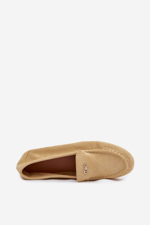 Gele dames mocassins met gouden details Sarivelle