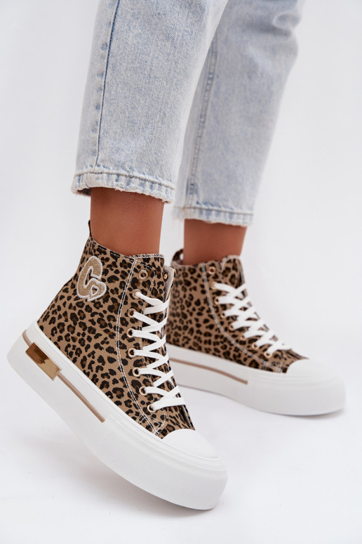 Casual schoenen met platform en luipaardprint Meloria