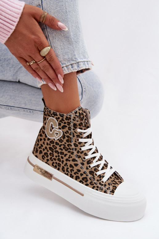 Casual schoenen met platform en luipaardprint Meloria
