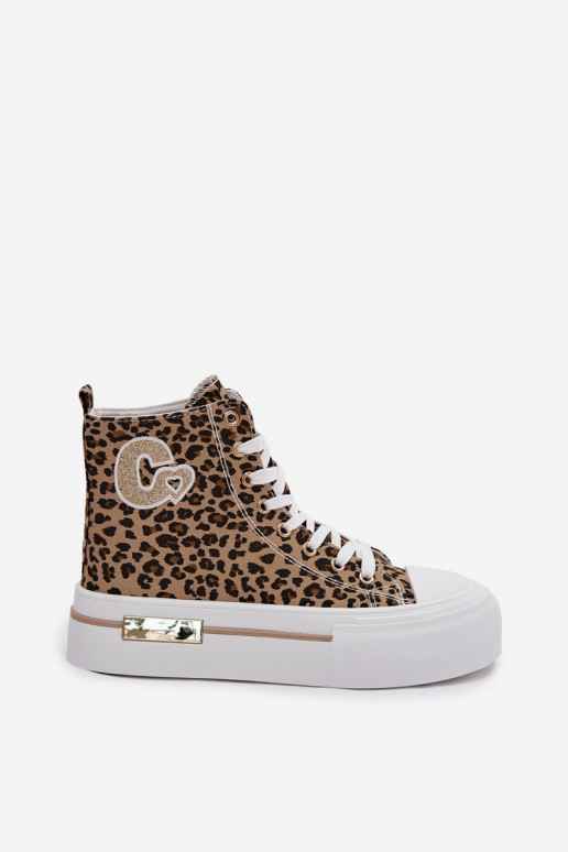 Casual schoenen met platform en luipaardprint Meloria