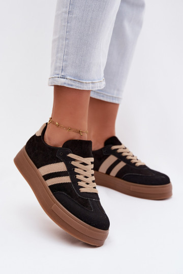 Zwarte sportschoenen met platform Giselia 2