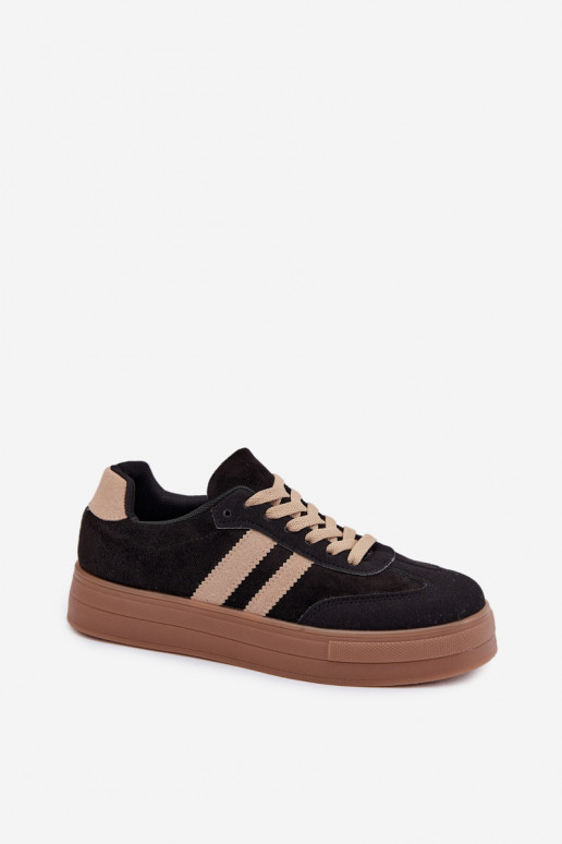 Zwarte sportschoenen met platform Giselia