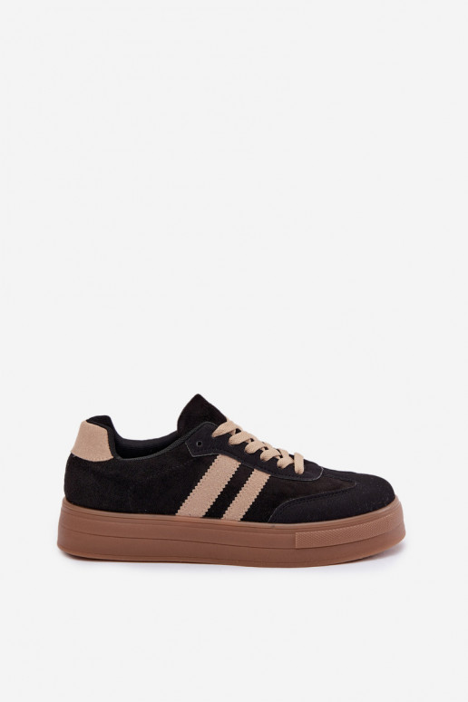 Zwarte sportschoenen met platform Giselia