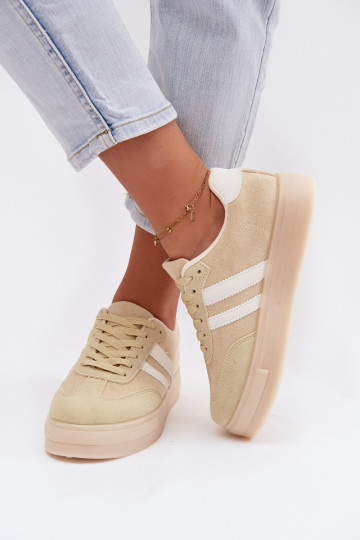 Gele sportschoenen met platform Giselia