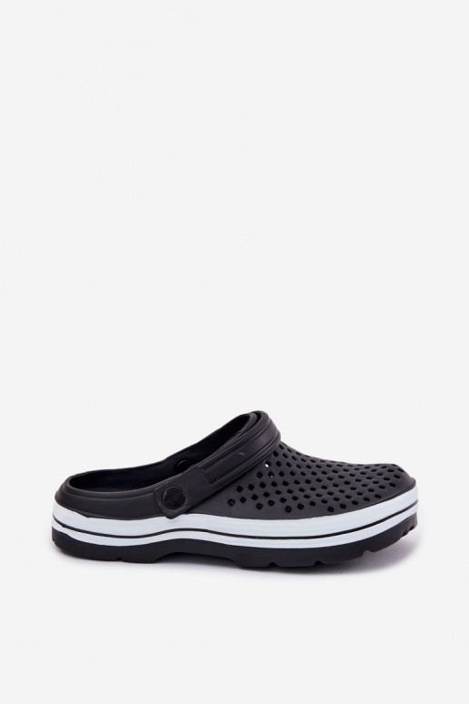 Lichte heren zwarte slippers Tai Turiravena
