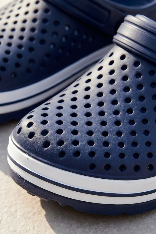 Lichte heren donkerblauwe slippers Tai Turiravena