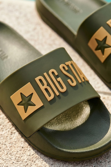 Groene heren slippers "Big Star SS174360" 2
