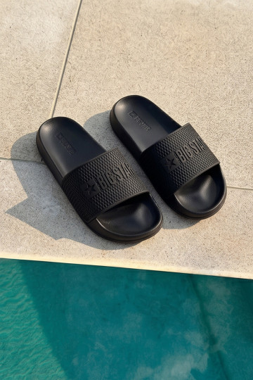 heren slippers op lichte zool Big Star SS174356 in zwart