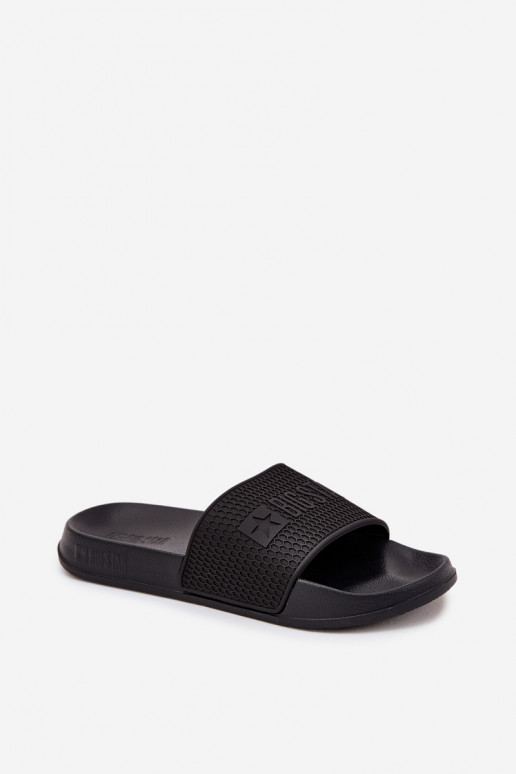 heren slippers op lichte zool Big Star SS174356 in zwart