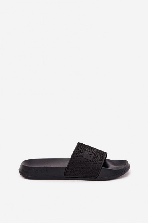 heren slippers op lichte zool Big Star SS174356 in zwart