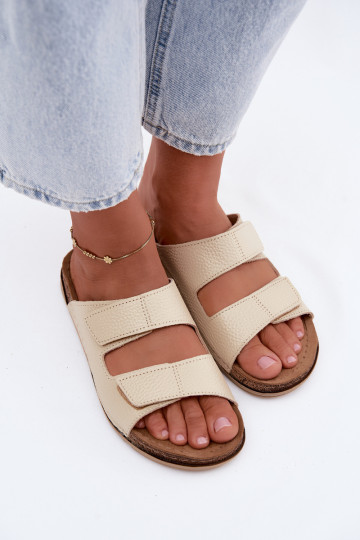 Ivoor dames leren slippers Inblu AA0005GU