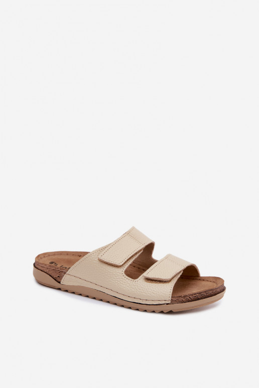 Ivoor dames leren slippers Inblu AA0005GU