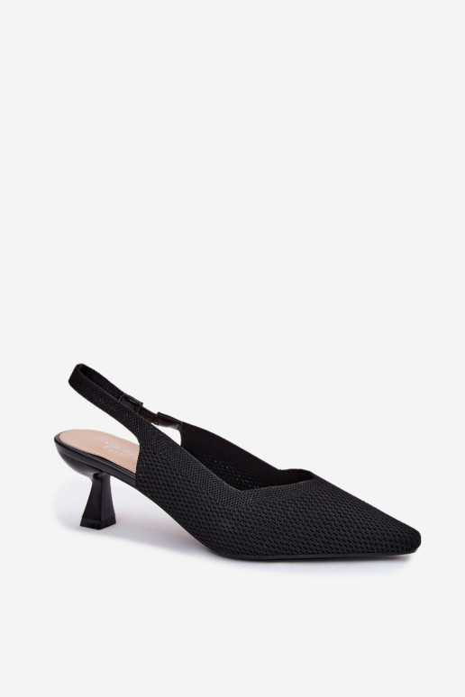 Zwarte hoge hakken sandalen Typu Klepsydra Purea