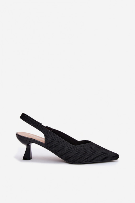 Zwarte hoge hakken sandalen Typu Klepsydra Purea