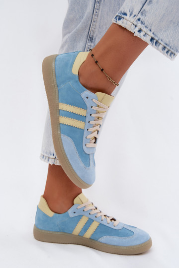 Lichtblauwe suède sneakers Zazoo N1068