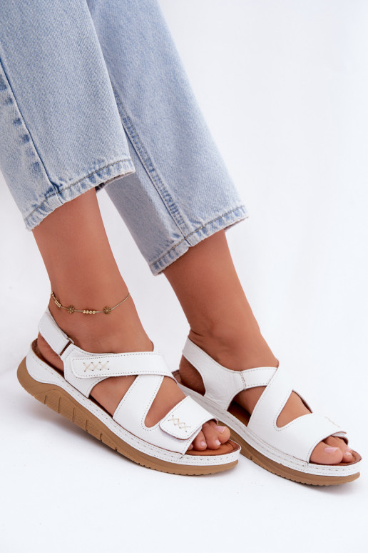 Witte dames sandalen met platform
