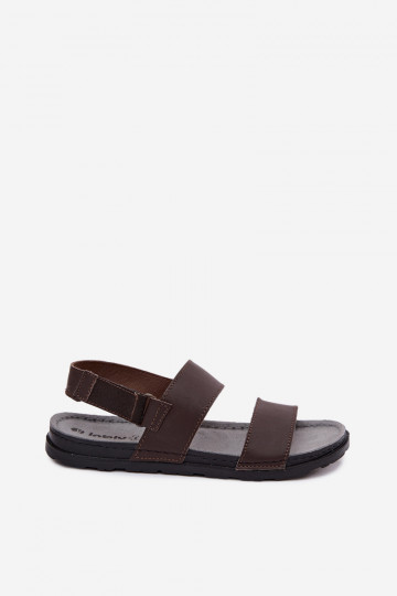 Donkerbruine heren sandalen INBLU 2