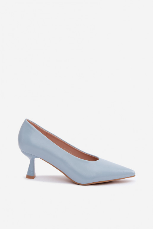 Puntige schoenen met hakken in blauw Silenta