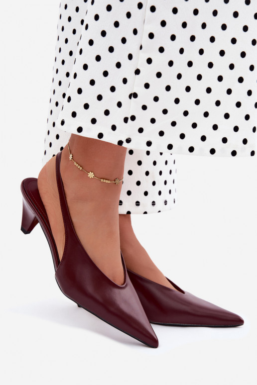 Hakken sandalen van faux leather in bordeaux Sapphire