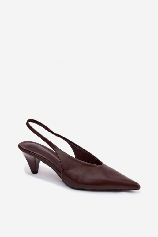 Hakken sandalen van faux leather in CzekoladoĮe Sapphire
