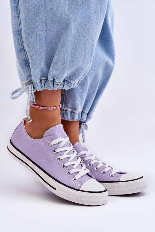 Klassieke lage dames sneakers in paars Vegas