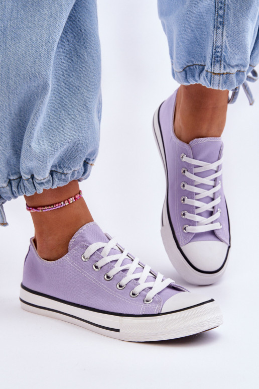 Klassieke lage dames sneakers in paars Vegas