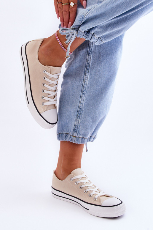 Klassieke lage dames sneakers in ivoor Vegas