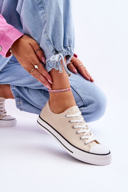 Klassieke lage dames sneakers in ivoor Vegas