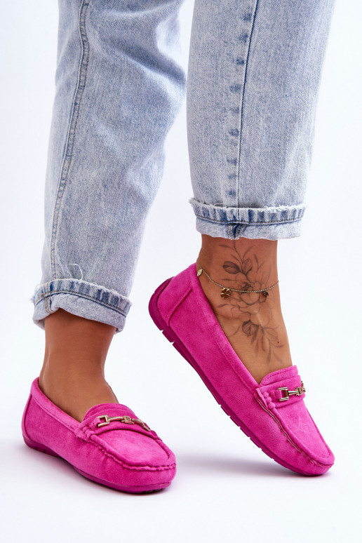 Klassieke roze dames suède mocassins Corinell