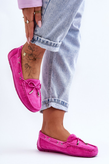 Elegante roze suède mocassins Si Passione 2