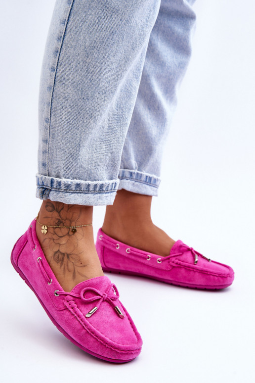Elegante roze suède mocassins Si Passione
