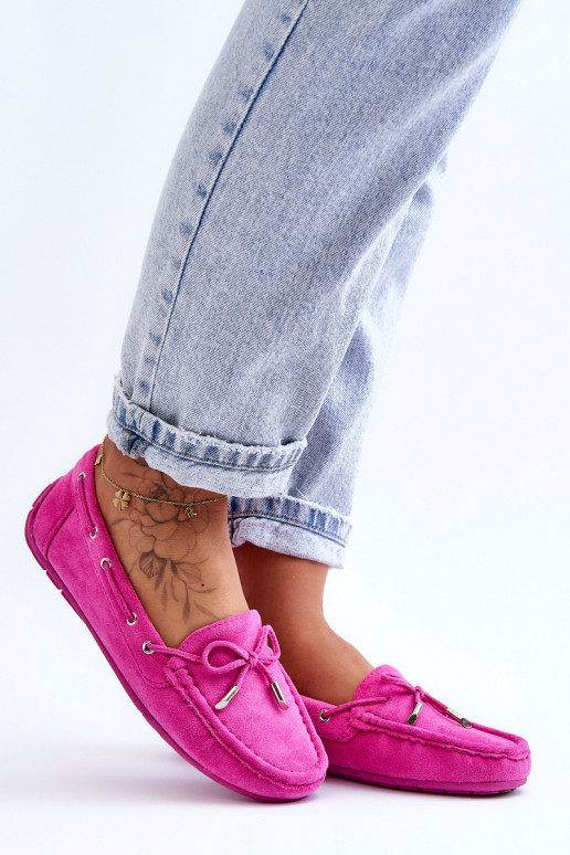 Elegante roze suède mocassins Si Passione