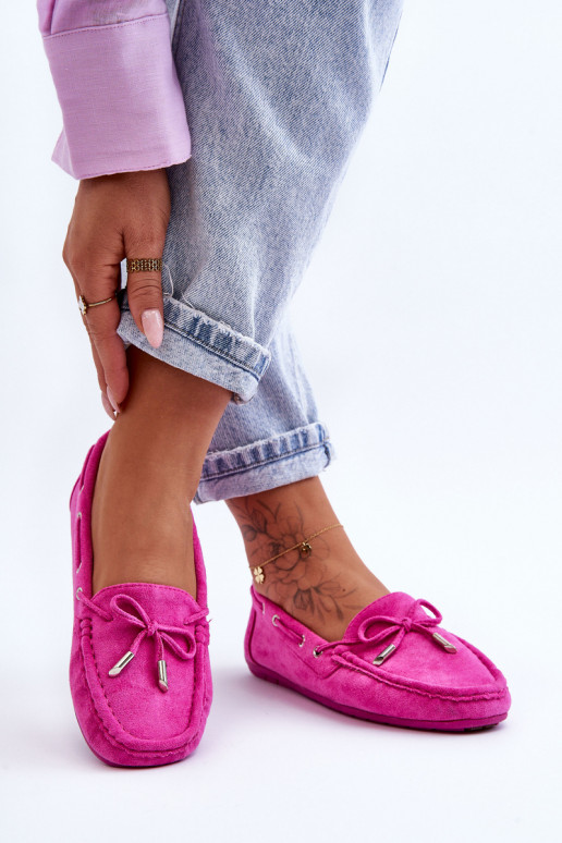 Elegante roze suède mocassins Si Passione