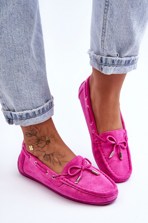 Elegante roze suède mocassins Si Passione