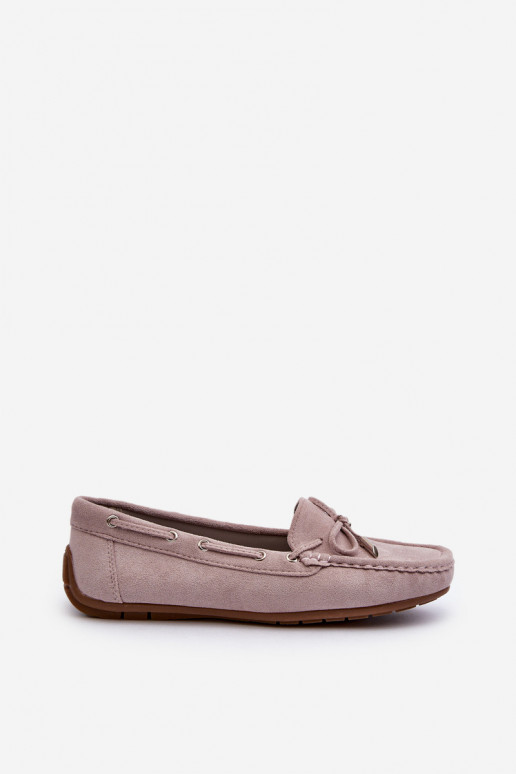 Elegante paarse suède mocassins Si Passione