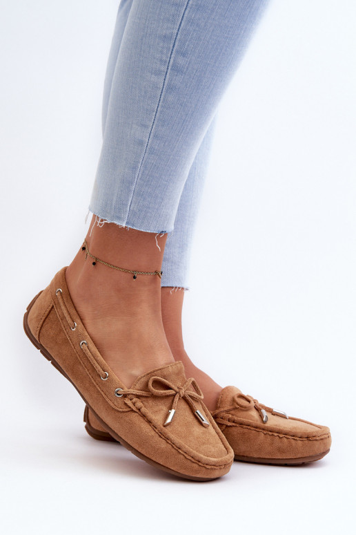 Elegante bruine suède mocassins Si Passione