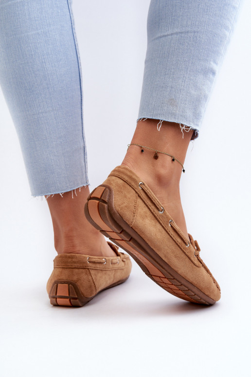 Elegante bruine suède mocassins Si Passione