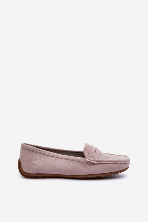 Elegante paarse suède mocassins Lenvie