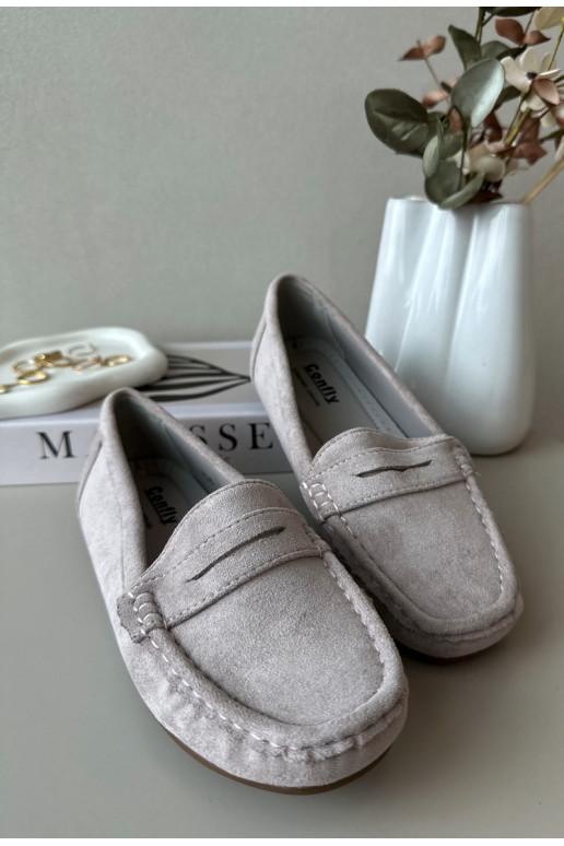 Elegante paarse suède mocassins Lenvie