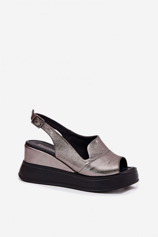 Dames grijze platformsandalen Artiker 54C0402