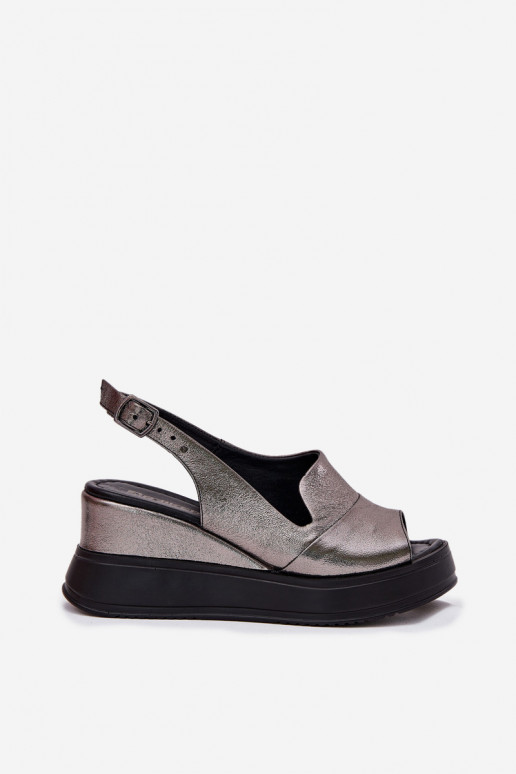 Dames grijze platformsandalen Artiker 54C0402